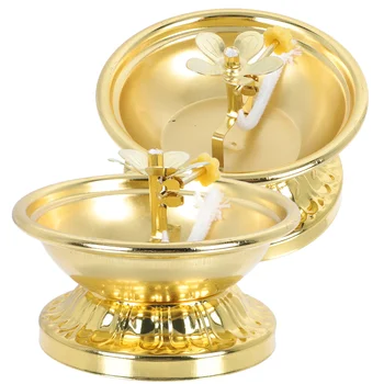2 יח ' גהי מנורה מחזיק זהב פנסים דקורטיביים בציר הנפט חמאה סגסוגת ייחודית האור שמן