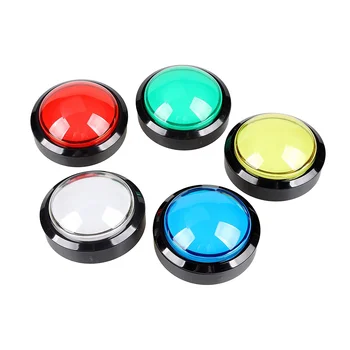 5X ארקייד כפתורים 60mm כיפת 2.36 אינץ ' LED לחץ על הכפתור עם מיקרו-מתג מכונת ארקייד משחקי וידאו, קונסולת