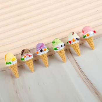 6pcs הבובות Kawaii מיניאטורות גלידה ארטיק דמויות, קישוט חמוד עיצוב הבית מלאכות פיות הגינה אביזרים צעצועים