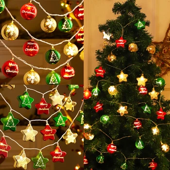 LED חג המולד סנטה קלאוס מחרוזת אורות עץ חג המולד זר תאורה בחוטים קישוטים הביתה מסיבת שנה חדשה מתנות, קישוטי בית