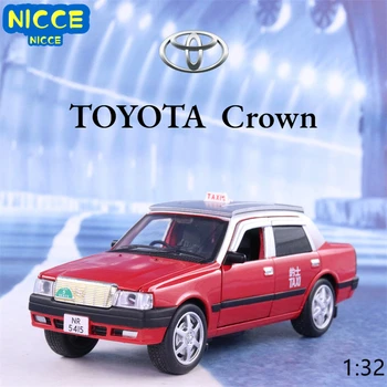 Nicce 1:32 טויוטה כתר הונג קונג מונית Diecast Model מונית מכונית צעצועים עם קול תאורה לסגת לילדים צעצועים מתנה A163