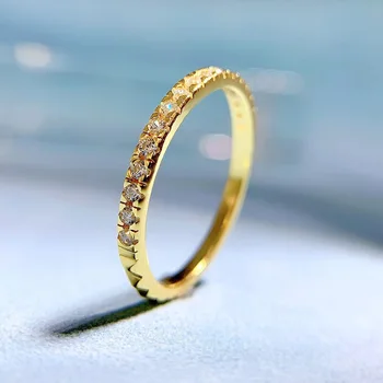 האביב Qiaoer יוקרה 14k מצופה זהב נוצץ פחמן גבוהה היהלום אבן החן מסיבת חתונה טבעת נקבה קוקטייל תכשיטים יפים