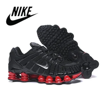 הגעה חדשה נעלי נייקי Shox TL 1308 הטור של הגברים אדום שחור זהב כר נוח ספורט תחת כיפת השמיים גודל נעלי ריצה 40-45
