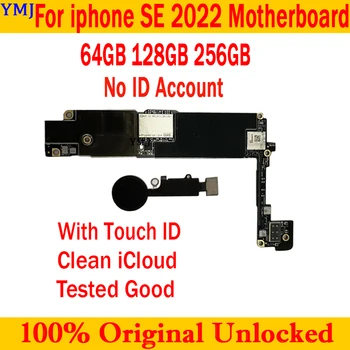 לא מזהה חשבון עבור iPhone SE 2022 לוח האם 64GB 128GB 256GB Mainboard עם Touch ID לנקות iCloud נבדקו באופן מלא המקורי הרישוי.