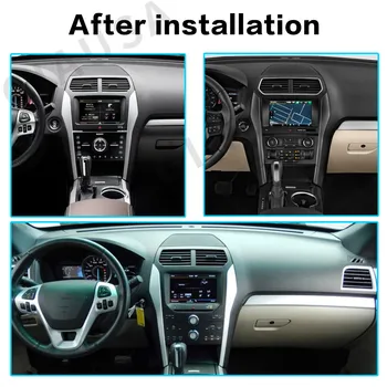 עבור פורד אקספלורר 2011 -2019 אנדרואיד 12 המכונית רדיו סטריאו טסלה מסך נגן מולטימדיה Carplay אוטומטי 8G+256G Bluetooth 13.6