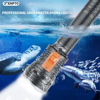 פנס צלילה 2500-3000 Lumens מתחת למים פנס IPX8 עמיד למים לצלול אור פנס צלילה לצלילה פעילות