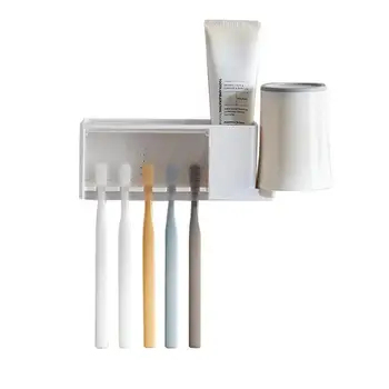 קיר אמבטיה מחזיק מברשת שיניים מגנטי ספיחה הפוך דבק מחזיק מברשת שיניים קיר ייבוש בעל אביזרי אמבטיה