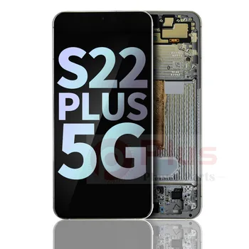 תצוגת OLED עם מסגרת החלפה עבור Samsung Galaxy S22 פלוס 5 גרם (Service Pack) (לבן)